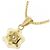 Autre Marque Au750 Blumen-Diamant-Halskette Golden - Ansicht 4