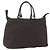 FENDI Zucchino Canvas Handtasche Dunkelbraun Auth ep12591