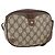 Bolsa Sherry Line GG Supreme Web da GUCCI em PVC bege e dourado 89 02 066 Auth 160474