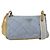 PRADA Schultertasche Nylon Emaille Hellblau Silber Authentisch 160526
