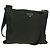 PRADA Schultertasche Nylon Khaki Silber Authentisch bs31875