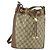 Gucci Borsa GG Supreme Web Sherry Line PVC Beige Oro 41 02 034 Auth 156424 D'oro