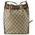 Gucci Borsa GG Supreme Web Sherry Line PVC Beige Oro 41 02 034 Auth 156424 D'oro - vista 2