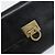Bolsa de ombro Gancini Chain em couro preto e dourado Auth 159360 da Salvatore Ferragamo - vista 17