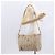 Borsa tote Vicetos Logogram MCM in pelle PVC 2 in 1 beige oro Auth ka1395 D'oro - vista 24