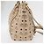 Borsa tote Vicetos Logogram MCM in pelle PVC 2 in 1 beige oro Auth ka1395 D'oro - vista 4
