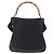 Bolsa de mão GUCCI Bamboo GG Canvas 2way Preto Prata 001 4095 Auth 159780 - vista 2