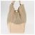 PRADA Tote Bag aus Canvas und Leder Beige Silber Authentisch 160268 - Ansicht 4