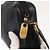 Borsa a Spalla in Pelle Nera e Oro GUCCI 007 87 0012 Auth 160291 Nero D'oro - vista 10