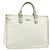 Borsa GUCCI GG Supreme in pelle PVC bianca e oro 190259 Auth 159013 Bianco D'oro