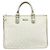 Borsa GUCCI GG Supreme in pelle PVC bianca e oro 190259 Auth 159013 Bianco D'oro - vista 13