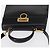 Borsa a mano in pelle Gancini Salvatore Ferragamo 2 in 1 Nero Oro Auth gh1484 - vista 6