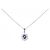 Autre Marque Collana in zaffiro e diamante Pt850 Argento