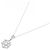 Autre Marque Platin-Diamant-Halskette Silber - Ansicht 2
