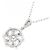 Autre Marque Platin-Diamant-Halskette Silber - Ansicht 4