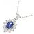 Autre Marque Collana in Zaffiro e Diamante Pt900 Pt850 Argento - vista 3