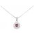 Autre Marque Collana in platino con rubini e diamanti Rosso