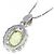Autre Marque Collana in oro bianco Au750 con granato demantoide e diamanti Argento - vista 4