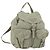 PRADA Backpack Nylon Beige Silver Auth 156861 Silvery