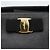 Borsa a Spalla Chain Vala in Pelle Nera e Oro Auth 159349 di Salvatore Ferragamo Nero D'oro - vista 17