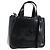 Bolsa de Mão GUCCI Esmalte 2 vias Preto Prata 000 1013 0504 Auth ep12477