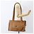 Borsa Tote MCM Logogram Vicetos PVC Marrone Oro Auth BA9359 D'oro - vista 21