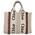 Chloé Woody La Tote Bag Canvas Leder Beige Braun Auth ka1346 - Ansicht 2