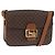 Céline Borsa in tela Macadam Celine con motivo carrozza in pelle PVC marrone e oro Auth 159345 D'oro