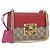 Gucci Borsa a Spalla GG Supreme Chain in PVC Beige Oro 409487 Auth gh1509 D'oro