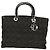 Christian Dior Borsa Lady Dior Canage in denim nero e argento Auth 160182 - vista 13
