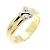 Anello con diamante Tiffany & Co in oro bianco e giallo 18K D'oro