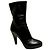 Botas de cuero negro de tacón alto Prada