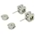 Hermès Carge d'Ache H Cube Earrings Silvery Cream  - view 4