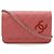 Borsa a spalla Chanel Coco Mark con catena Rosa Rosso