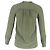 Maje Blusa meia abotoada com bolsos no peito em seda oliva Verde Verde oliva - vista 3