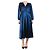 Autre Marque Vestido midi de satén azul - talla UK 12