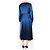 Autre Marque Vestido midi de satén azul - talla UK 12 - vista 2