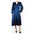 Autre Marque Vestido midi de satén azul - talla UK 12 - vista 3