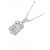 Autre Marque Platin-Diamant-Halskette Silber - Ansicht 3