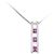 Autre Marque Collana in platino con rubino 0.35CT e diamanti 0.20CT Rosso