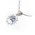 Autre Marque Pt900 Pt850 Saphir-Platin-Halskette Silber - Ansicht 4
