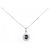 Autre Marque Collana in Zaffiro e Diamante Pt900 Pt850 Argento