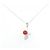 Autre Marque Collana in oro bianco Au750 con corallo e diamanti Argento