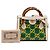 Borsa Gucci Mini in Pelle Verde Bamboo GG Diana - vista 12