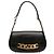 Borsa a spalla Valentino Vlogo in pelle nera media Nero