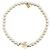 NUOVO BRACCIALE GINETTE NY PEARL GEORGIA 18CM PERLE E ORO GIALLO 18K COLLANA D'oro