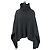 Totême Schwarzer Wollpullover mit hohem Kragen Oversized Cropped