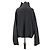 Totême Schwarzer Wollpullover mit hohem Kragen Oversized Cropped - Ansicht 2