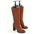 Manoush Botas de couro camel Camelo - vista 3