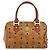 MCM Vicetos Logogram Borsa a Mano PVC Pelle Marrone Oro Auth gh1458 D'oro - vista 13